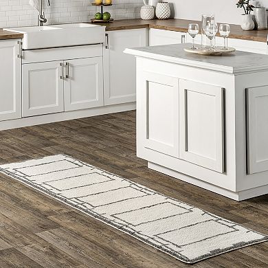 nuLOOM Isabella Machine Washable Wool Contemporary Geometric Area Rug