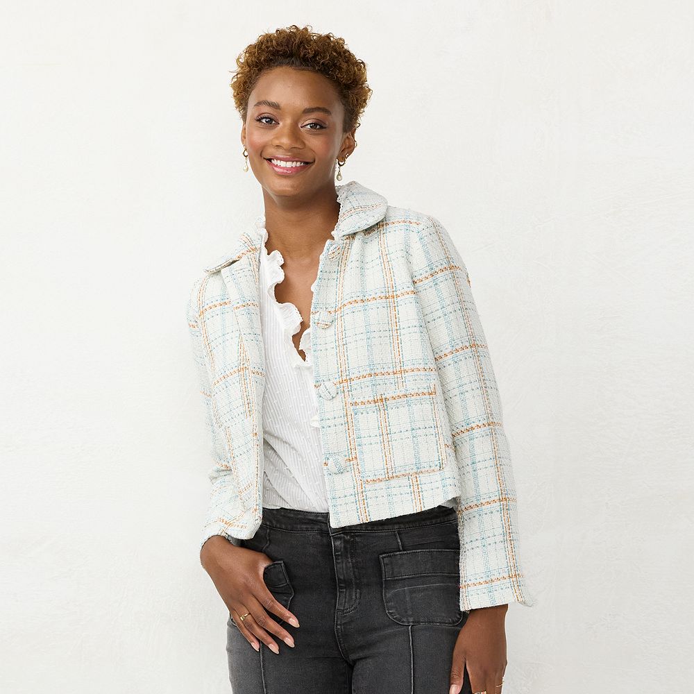 【新品未使用】louren tweed half coat tweed half coat – louren store