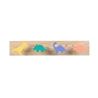 The Big One Bright Dino 4-Hook Wall Decor