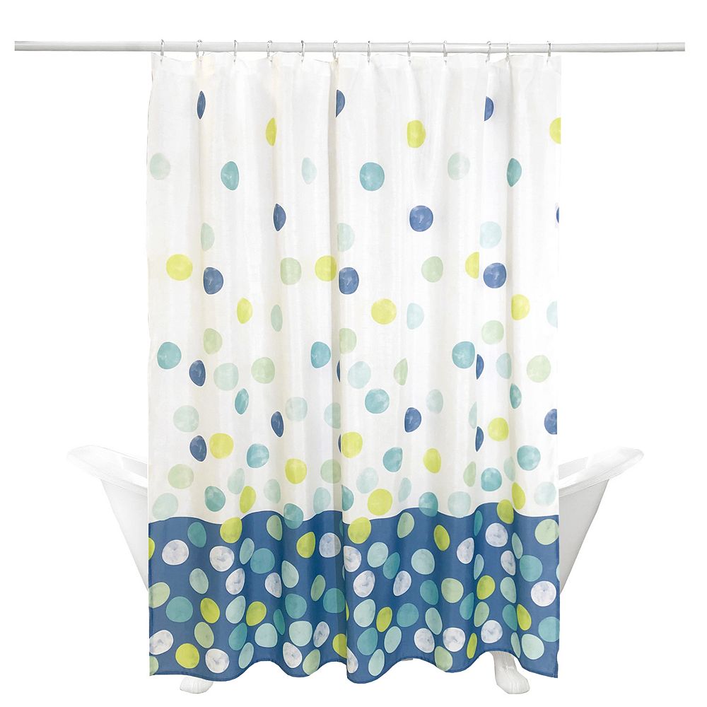 polka dot shower curtain hooks