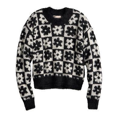 Juniors' SO® Fuzzy Cropped Sweater