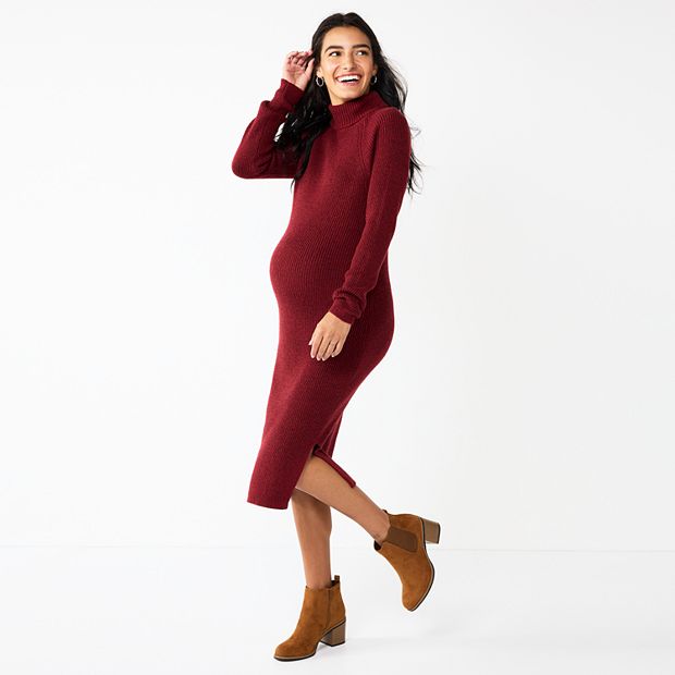 Maternity Sonoma Goods For Life® Side Slit Sweater Dress
