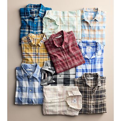 Petite Croft & Barrow® The Extra Soft Plaid Flannel Shirt