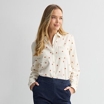 Petite Croft & Barrow® The Extra Soft Plaid Flannel Shirt