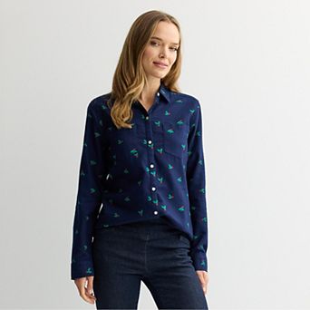 Petite Croft & Barrow® The Extra Soft Plaid Flannel Shirt