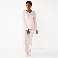 Croft & Barrow Women's Short Pant Pajama Set Cotton Blend 3X Pink Multicolor NWT 