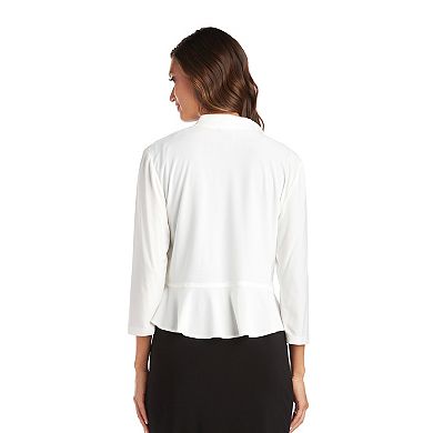 Women's R&M Richards Ruffle Open-Front Shrug