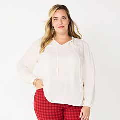 kohls ladies white blouses