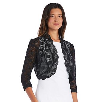 Women's R&M Richards Sheer Lace Shrug