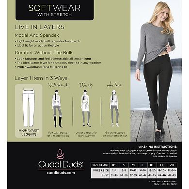 Women's Cuddl Duds® Softwear with Stretch High-Waisted Leggings