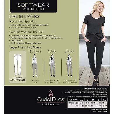 Women's Cuddl Duds® Softwear with Stretch Joggers