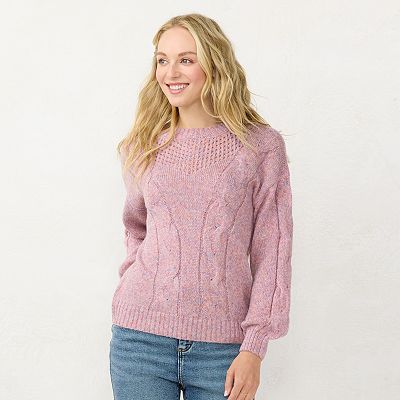 Women s LC Lauren Conrad Cable Knit Texture Sweater