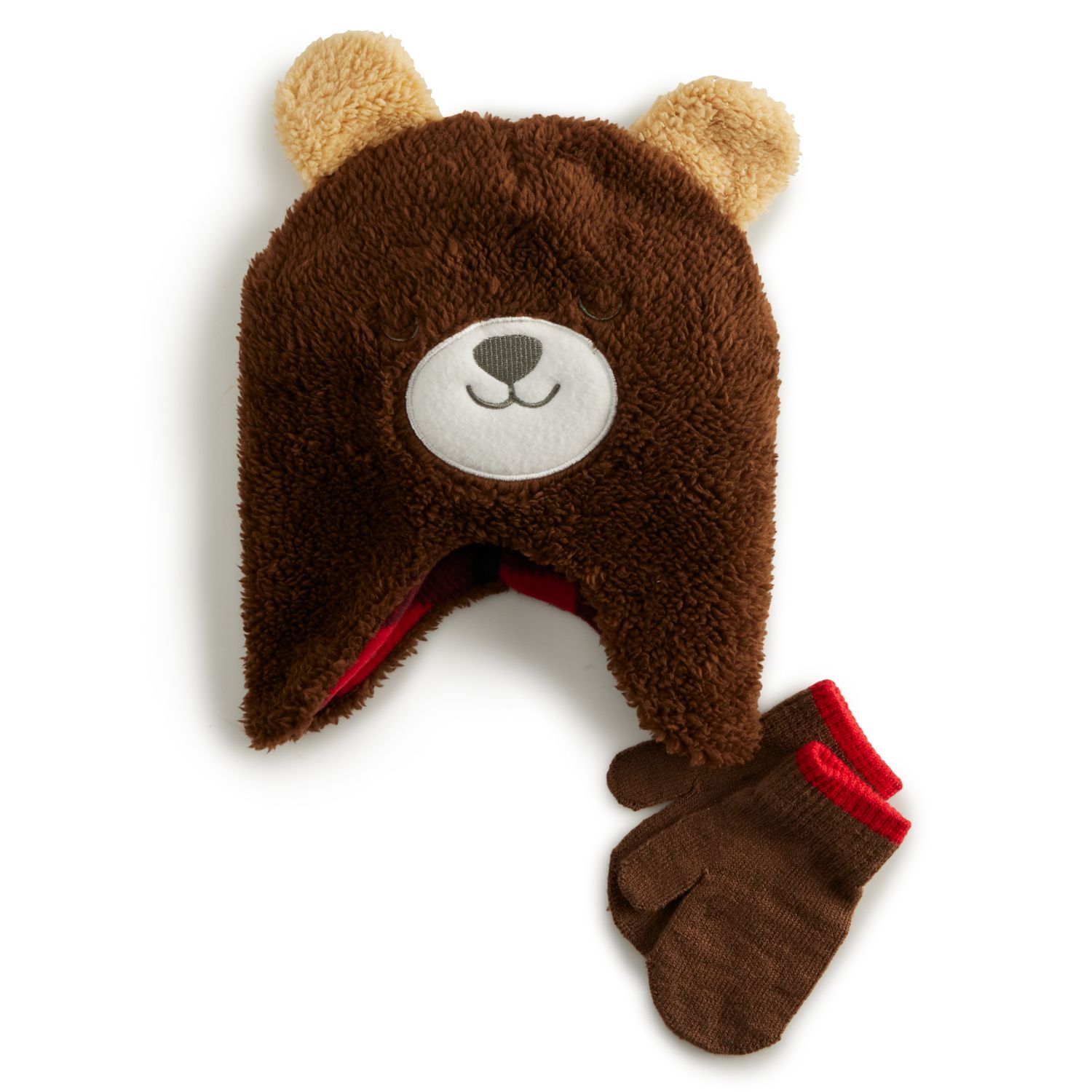 bear hat with mittens