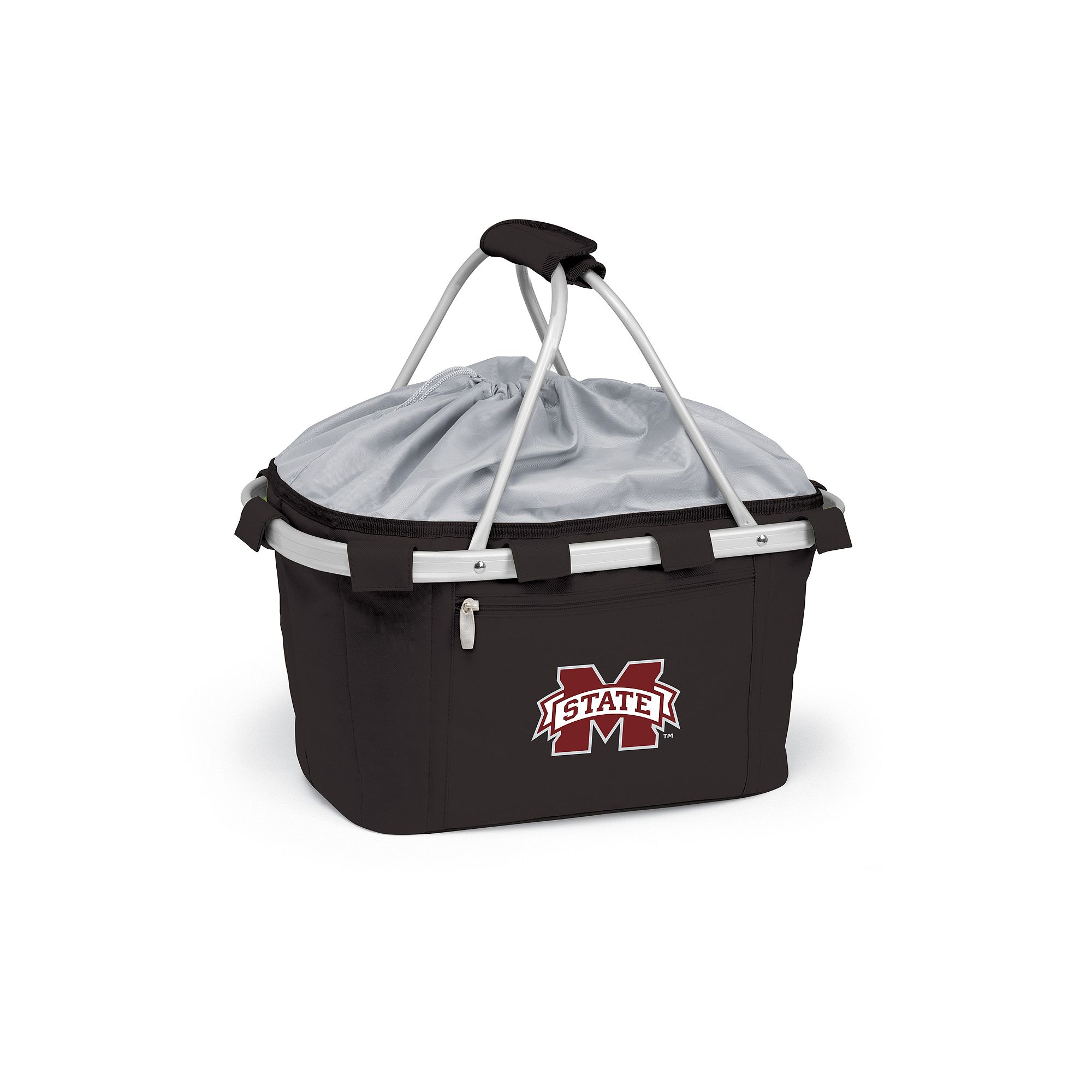 Mississippi State Bulldogs Insulated Picnic Basket, Black