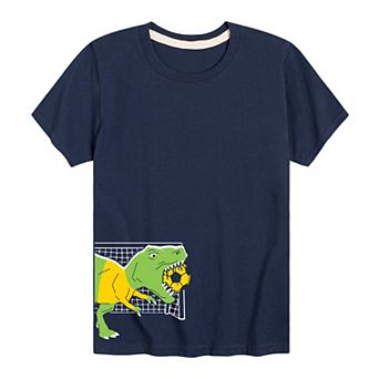 Boys 8-20 Soccer Dino Goalie Graphic Tee
