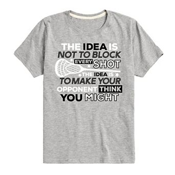 Boys 8-20 Lacrosse Block Every Shot Graphic Tee