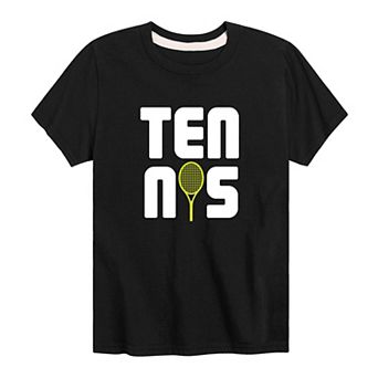 Boys 8-20 Tennis With Racket Graphic Tee
