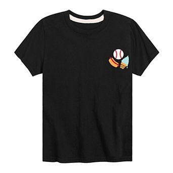 Boys 8-20 Baseball Hotdog Ice Cream Graphic Tee
