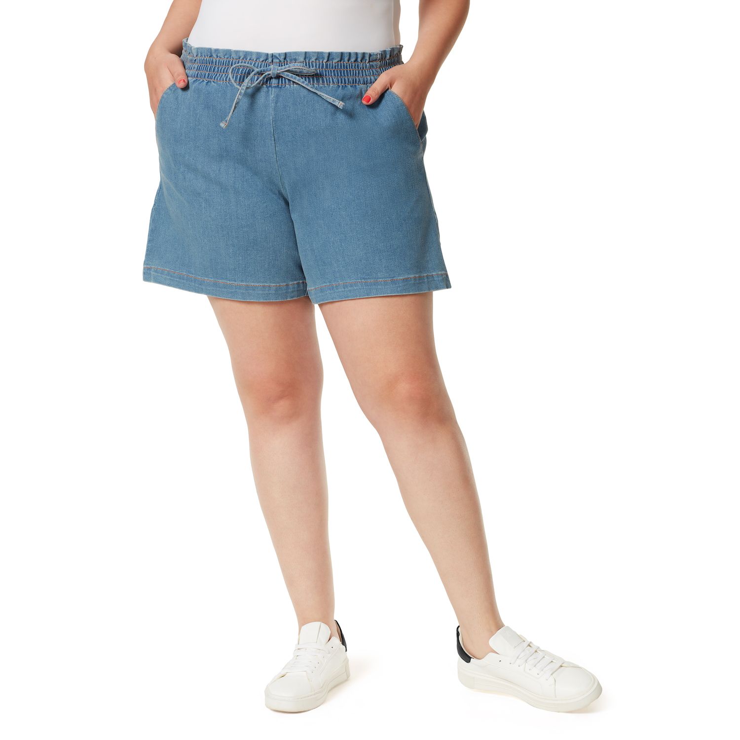Pantaloncini Utility Donna Gloria Vanderbilt – Colori Bianco, Rosso, Blu, Taglie M-2XL, In Cotone/spandex