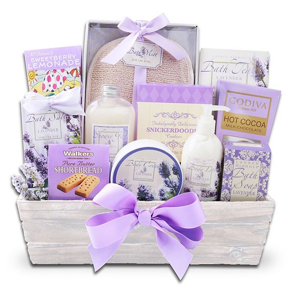 Lavender Spa Gift Basket for Women - Twiggs Designs