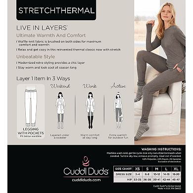 Plus Size Cuddl Duds® Stretch Thermal Leggings