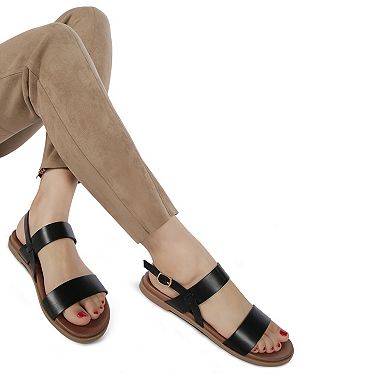 London Rag Miya Women's Strappy Slingback Sandals