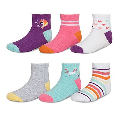 Baby / Toddler Girl Jumping Beans® 6-pack Low-Cut Softest Unicorn Socks