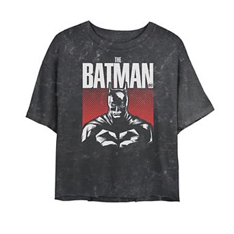 Juniors' DC Comics Batman Poster Mineral Wash Cropped Tee