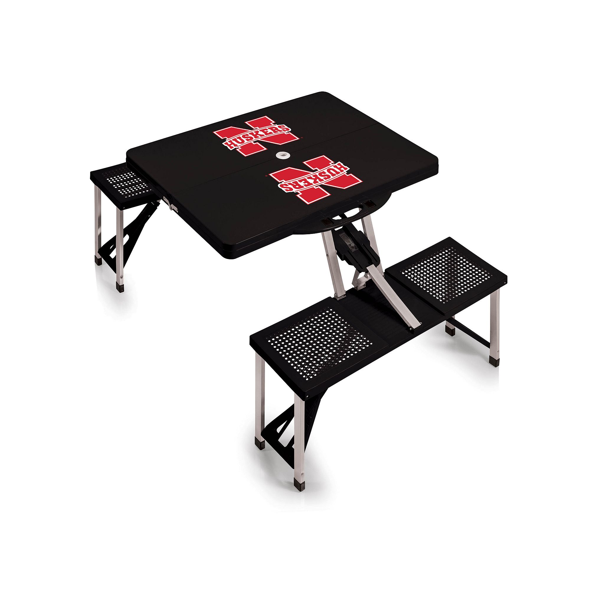 Nebraska Cornhuskers Folding Table, Black