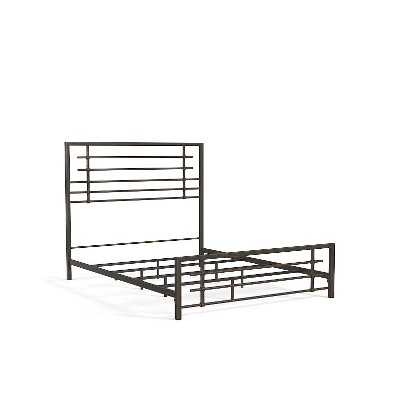 Line Design Bed Frame, Black, King