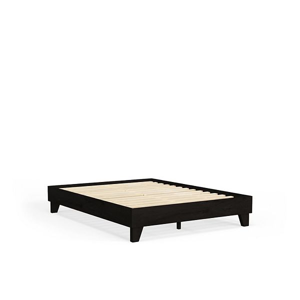 eLuxury Wooden Platform Bed Frame, Full, Black BrickSeek