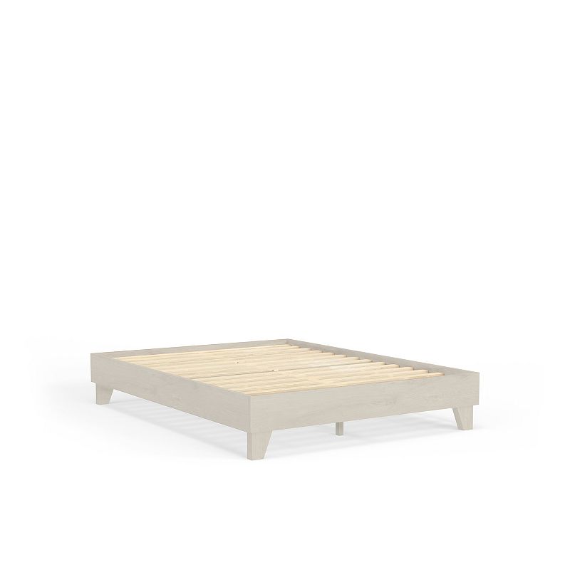 54562927 Modern Platform Bed Frame, White, Cal King sku 54562927