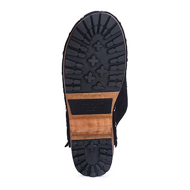 Rag & Co Iroko Women's Suede Heeled Clogs