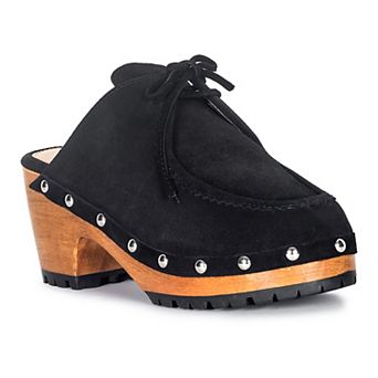 Rag & Co Iroko Women's Suede Heeled Clogs