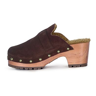 Rag & Co Prunus Women's Buckled Suede Mules