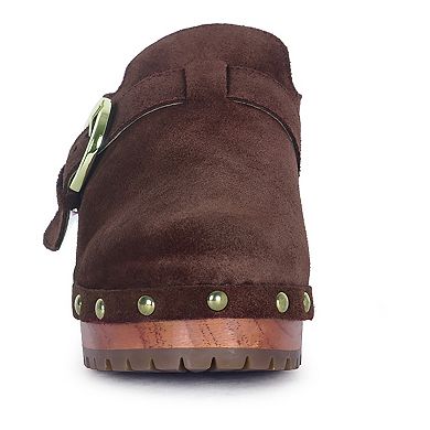 Rag & Co Prunus Women's Buckled Suede Mules