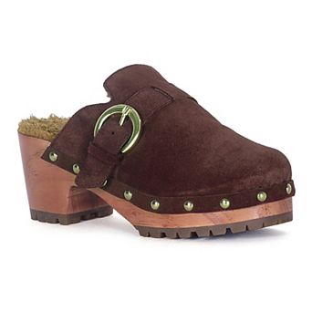 Rag & Co Prunus Women's Buckled Suede Mules