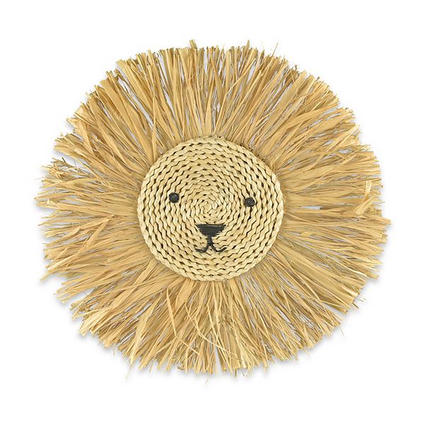 The Big One® Raffia Lion Head Wall Decor