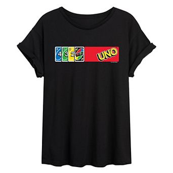 Juniors' Uno Card Spread Graphic Tee