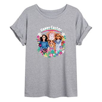 Juniors' Happy Easter Barbie Graphic Tee