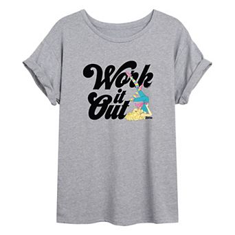 Juniors' "Work It Out" Barbie Graphic Tee