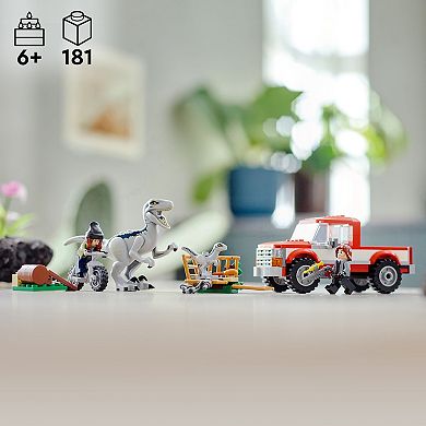 LEGO Jurassic World Blue & Beta Velociraptor Capture 76946 Building Kit (173 Pieces)