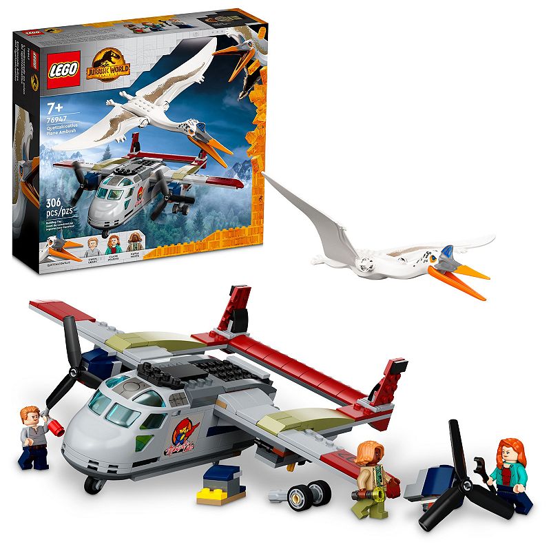 LEGO Jurassic World Quetzalcoatlus Plane Ambush 76947 Building Kit (293 Pie