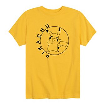 Boys 8-20 Pokemon Pikachu Circle Graphic Tee