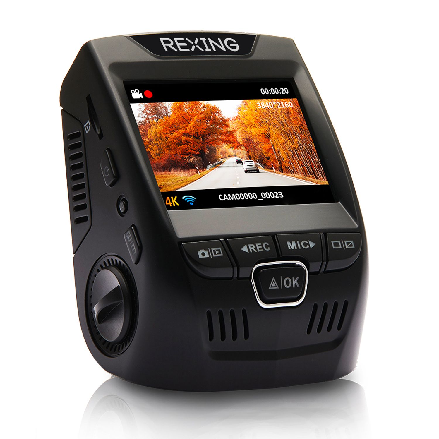 Rexing V1-4K Dash Cam with Smart Hardwire Kit - Black