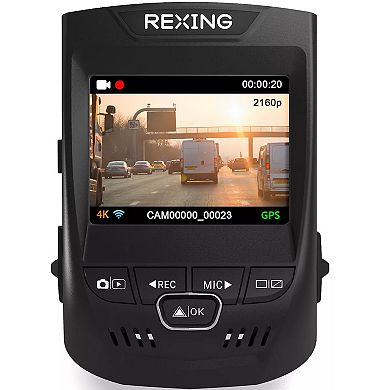 Rexing V1GW-4K Dash Cam with Intelligent Hard wire Kit