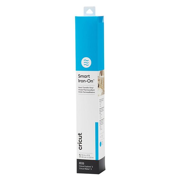 Cricut 3' Smart Iron-On Vinyl - Ocean Blue: Heat Transfer Vinyl, HTV for Cricut, 12"x36" PET Material