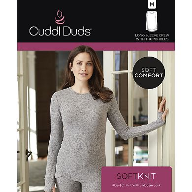 Women's Cuddl Duds® Soft Knit Long Sleeve Crewneck Top
