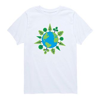 Boys 8-20 Earth Day World And Trees Graphic Tee