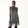 Women's Nine West Mockneck Swing Mini Dress